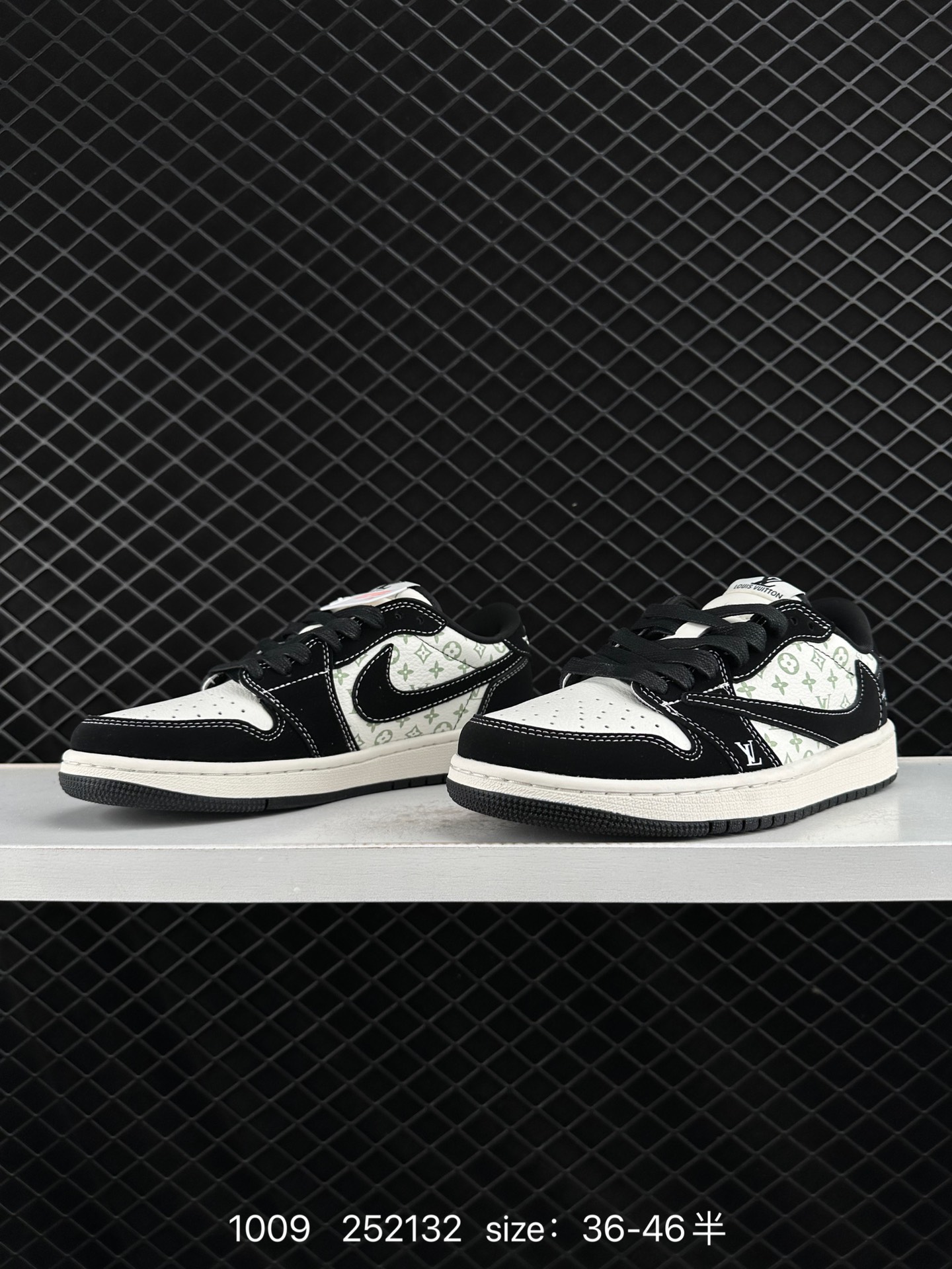fragment design x Travis Scott x Nike Air Jordan 1 Low OG SP”Black/Green Toe“
